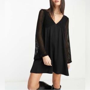 ASOS Smock dress w/knit sleeves